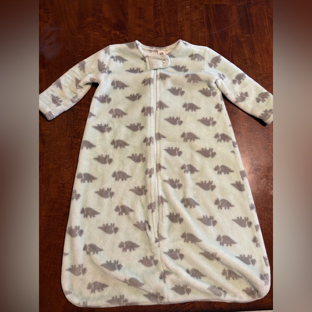 Cozy toddler sleeping sack with Dinosaur Print